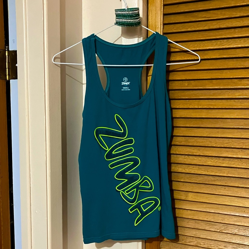 ⚡️2/25$⚡️Zumba Green Tank Top with Matching Bracelet